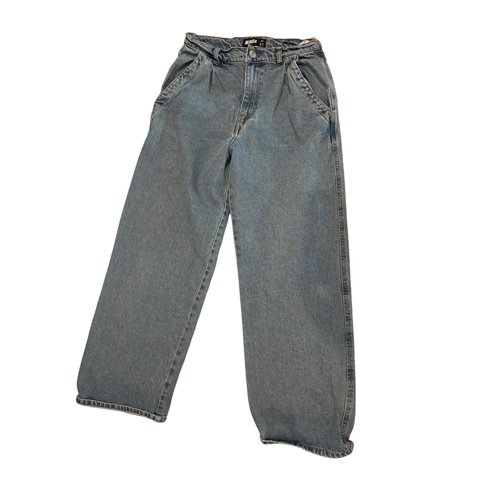 Y2K Minga London Wide Leg Baggy Light Wash Jeans Womens 30 Gorpcore Retro